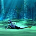 Meerjungfrau unter Wasser